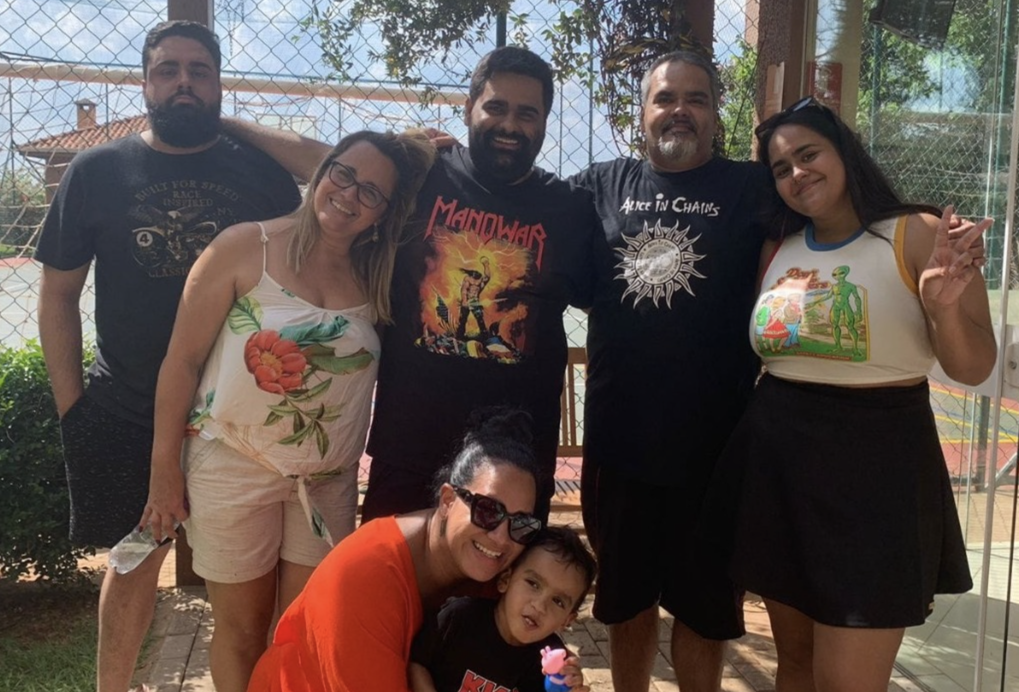 Lino Melhado Filho e sua família.