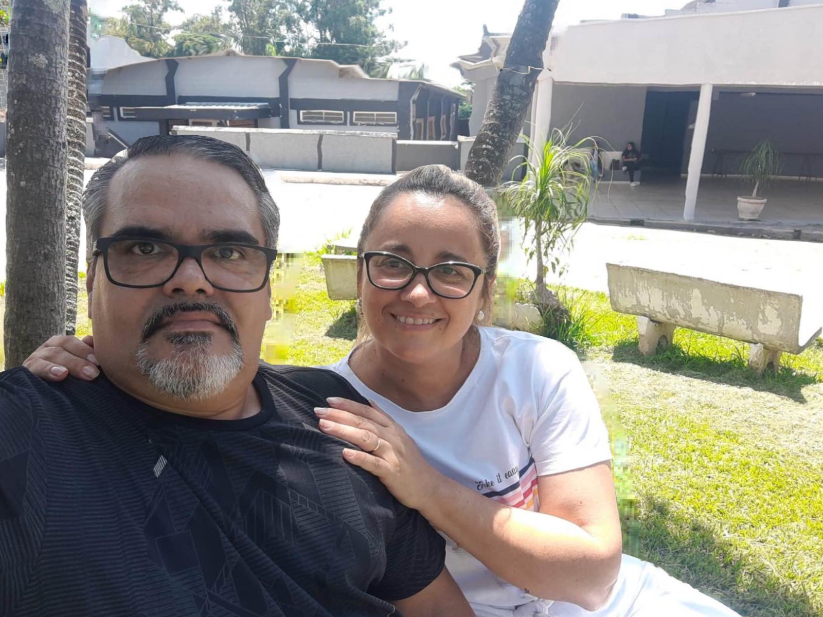 Lino Filho e sua esposa Márcia.