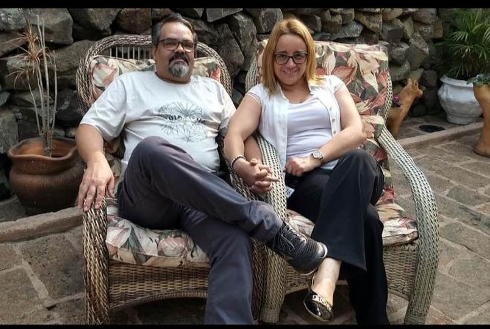 Lino Filho e sua esposa Márcia.